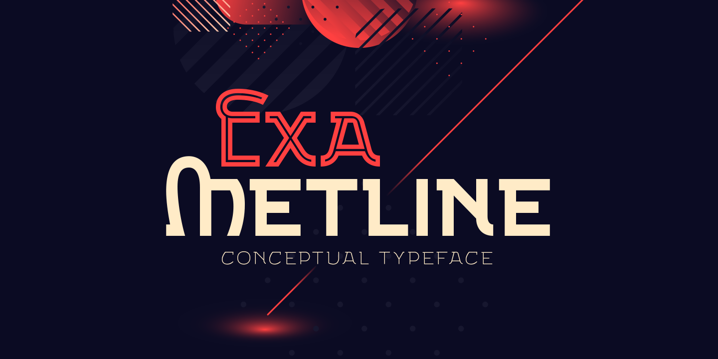 Пример шрифта Exa Metline